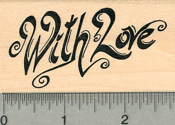 With Love Rubber Stamp, Stylish Sayings Series