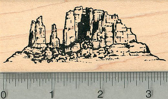 Red Rock Rubber Stamp, Sedona Natural Formation, Nature Series