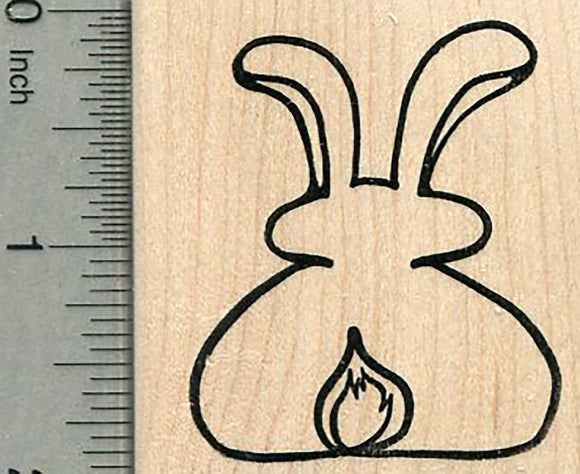 Bunny Rubber Stamp, Rear View, Easter Series