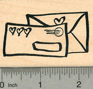 Love Letters Rubber Stamp, Valentines Series