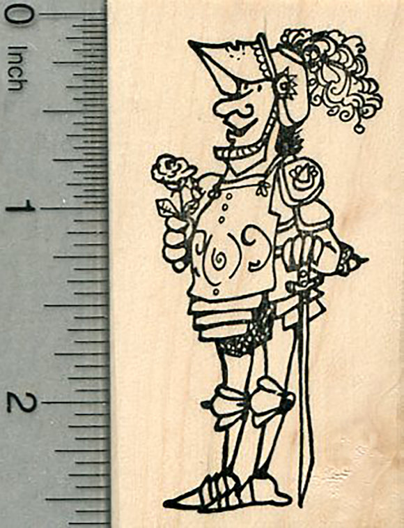 Knight Rubber Stamp, In Armor, Medieval Series