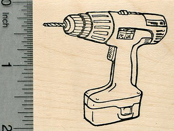 Drill Rubber Stamp, Father's day series