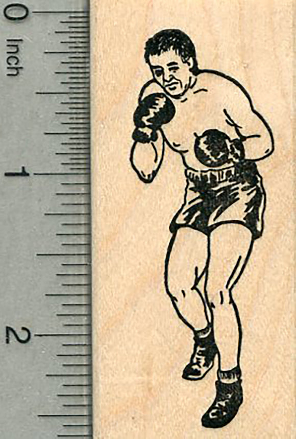 Boxing Rubber Stamp, Fighter, Sports Series