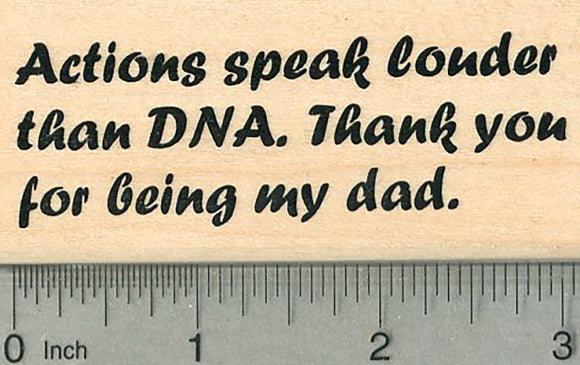 Father's Day Rubber Stamp, Thanks for being my dad