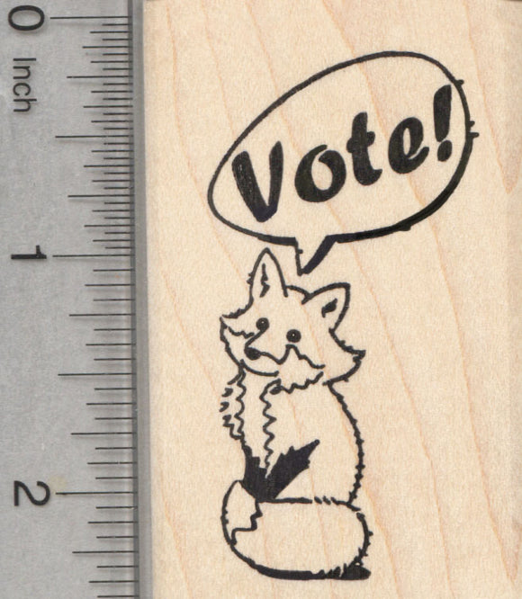 Voting Fox Rubber Stamp, Election Series