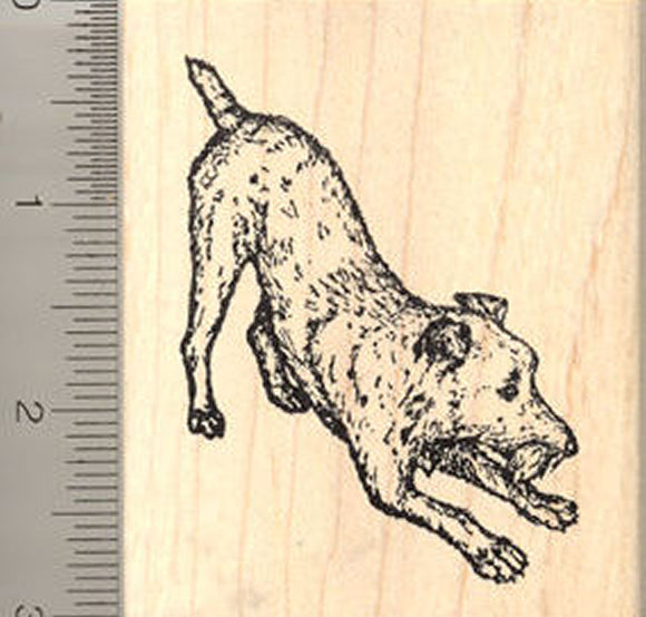 Irish Terrier Dog Rubber Stamp