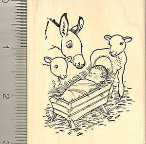 Christmas Nativity Rubber Stamp
