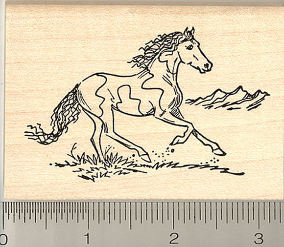 Running Horse Rubber Stamp