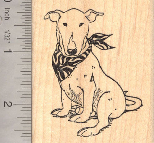 English Bull Terrier Dog Rubber Stamp