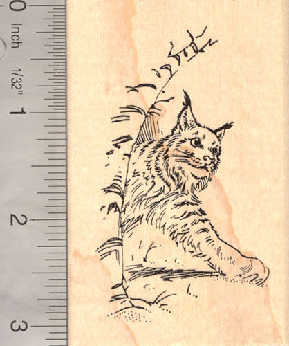 Lynx Wildcat Rubber Stamp Bobcat