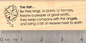The Irish: Be they kings, or poets, or farmers… Word Rubber Stamp