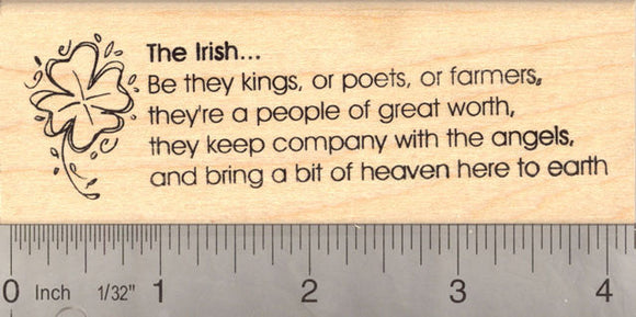 The Irish: Be they kings, or poets, or farmers… Word Rubber Stamp