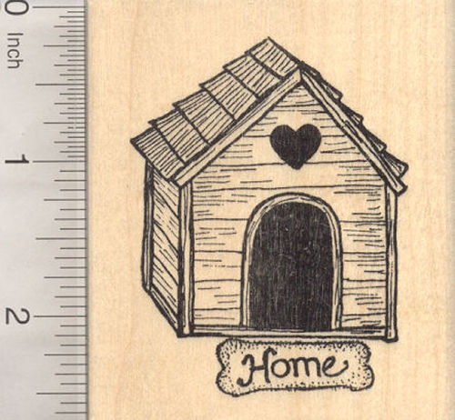 Dog House Rubber Stamp