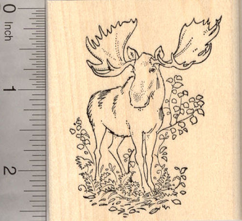Bull Moose Rubber Stamp