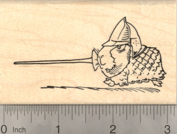 Guinea Pig Jousting Knight Rubber Stamp, Medieval, Renaissance Festival
