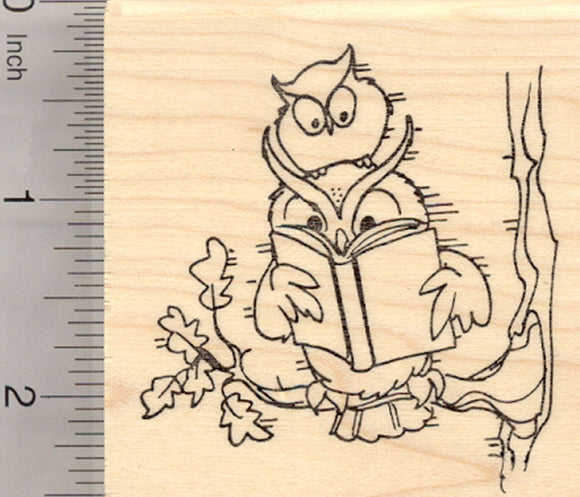 Reading Owl Rubber Stamp, Kids Need to Read, Educational Series