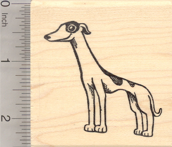 Greyhound Rubber Stamp, Dog
