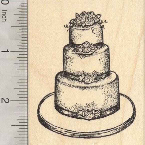 Wedding Cake Rubber Stamp