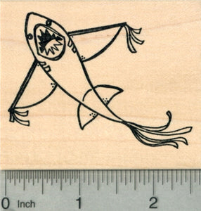 Shark Kite Rubber Stamp