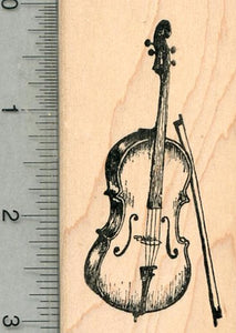 Cello Rubber Stamp, String Musical Instrument Series