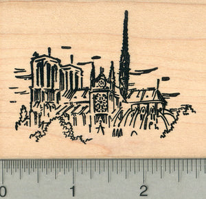 Notre-Dame de Paris Rubber Stamp, Cathedral