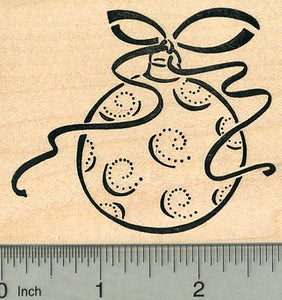 Christmas Rubber Stamp, Tree Ornament, Holiday Series