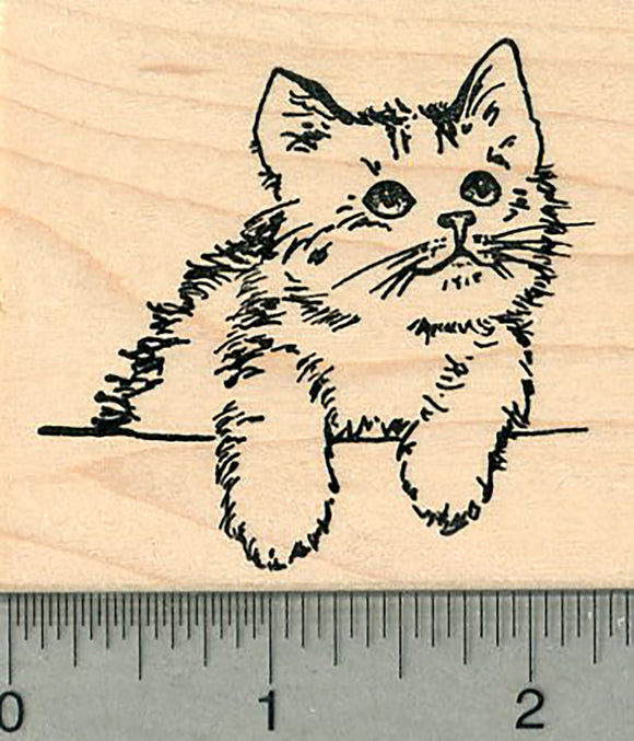 Kitten Rubber Stamp, Cat Series