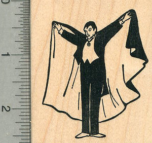 Dracula Vampire Rubber Stamp, Halloween Scary Series