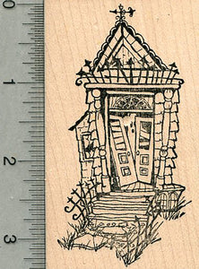 Haunted House Rubber Stamp, Halloween Hauntings Series