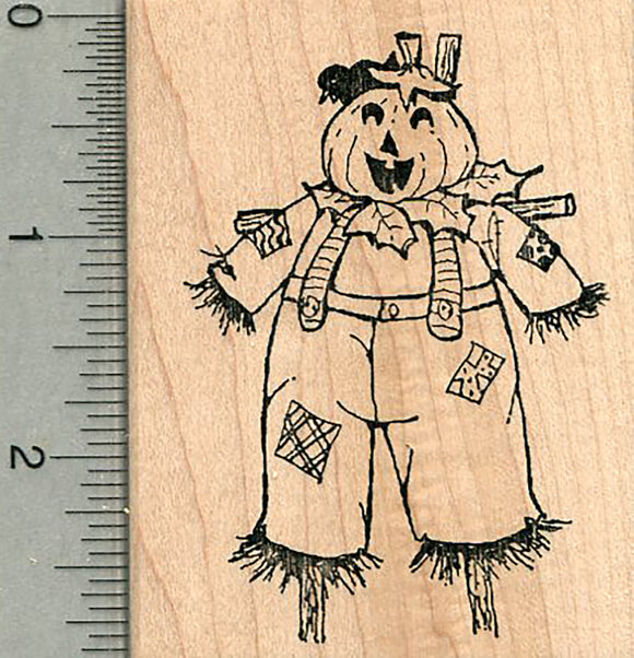 Halloween Scarecrow Rubber Stamp