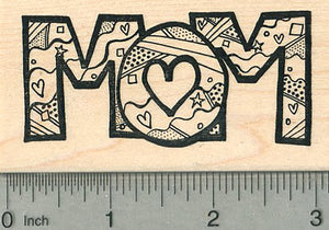 Mom Rubber Stamp, Mother's Day Series