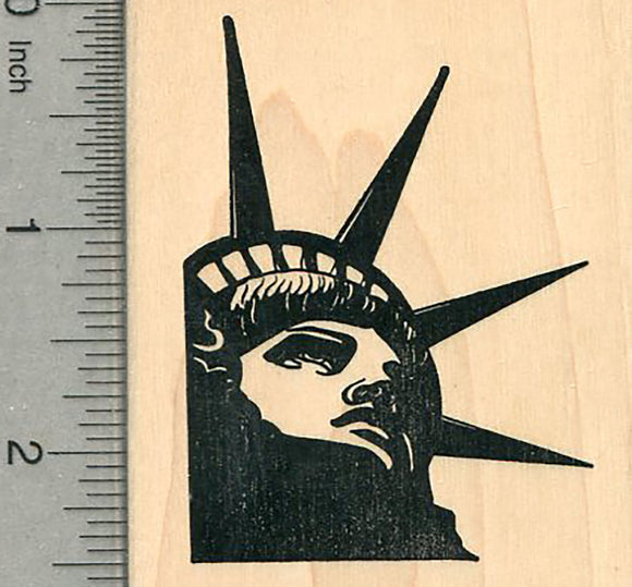 Lady Liberty Rubber Stamp, Portrait