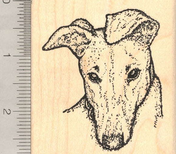 Greyhound Dog Rubber Stamp