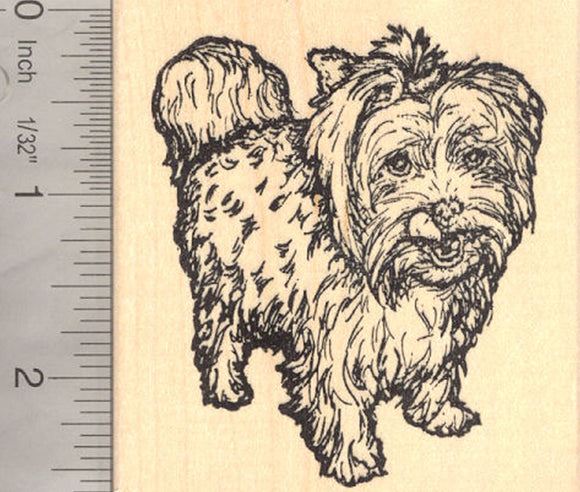 Yorkshire Terrier Dog (Anabella) Rubber Stamp