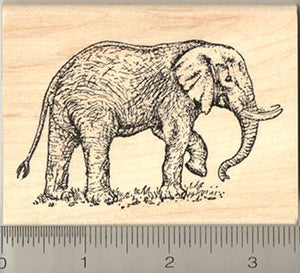 African Elephant Rubber Stamp