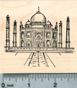 Taj Mahal Rubber Stamp, India, World Travel Series