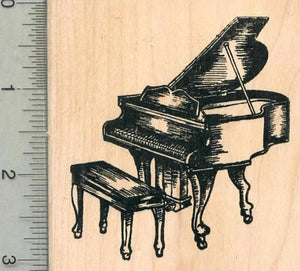Grand Piano Rubber Stamp, Stringed Musical Instrument Series