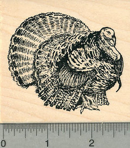 Wild Turkey Rubber Stamp, Thanksgiving Series