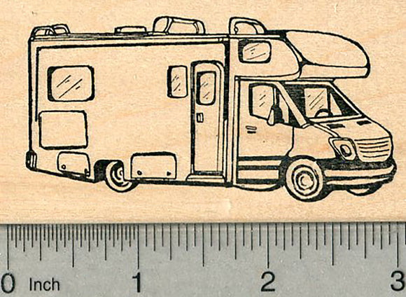 RV Rubber Stamp, Recreational Vehicle, Camping Series