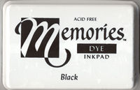 Memories Ink Pad: Memories Black Dye Fabric Stamp Pad